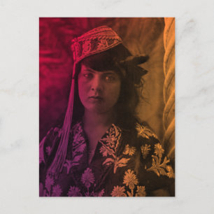 Colorful Maghreb Joods Tunesisch Djerba Girl Postc Briefkaart