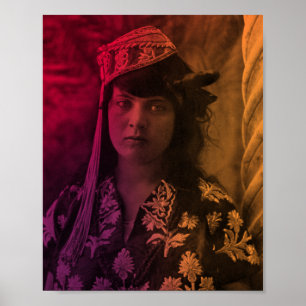 Colorful Maghreb Joods Tunesisch Djerba Girl Poste Poster