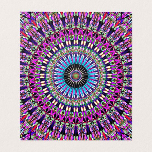 Colorful Magic Mandala Visitekaartje (Binnenkant ongevouwen)