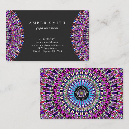 Colorful Magic Mandala Visitekaartje (Voorkant / Achterkant)