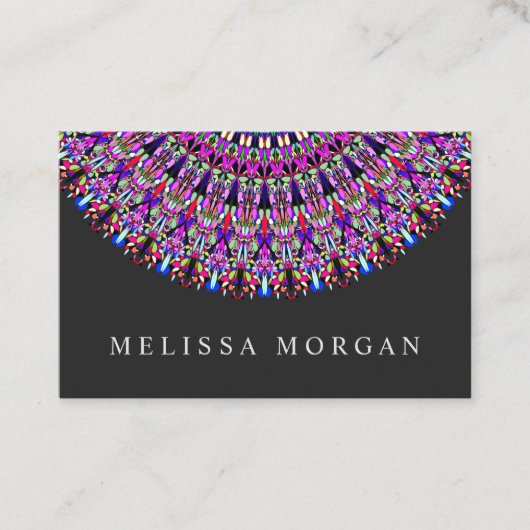 Colorful Magic Mandala Visitekaartje (Voorkant)