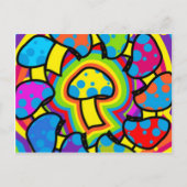 Colorful Magic Mushrooms Briefkaart (Voorkant)