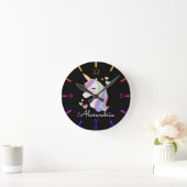 Colorful Magical Unicorn Ronde Klok (Huis)