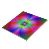 Colorful Magnetosphere Rainbow Fractal Art Tegeltje (Zijkant)