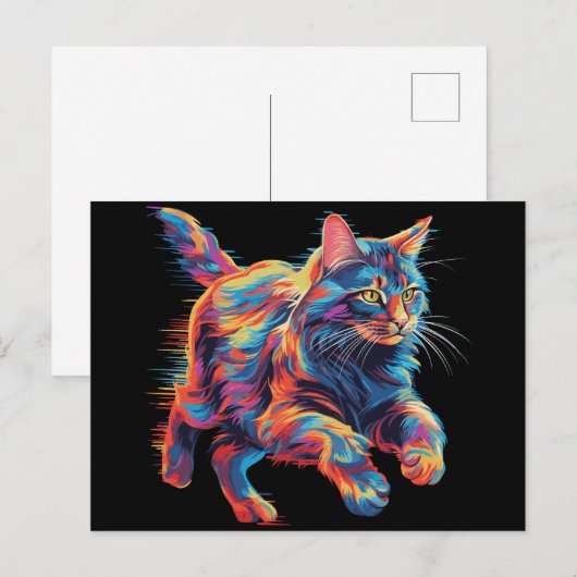 Colorful Maine Coon Briefkaart (Voorkant / Achterkant)