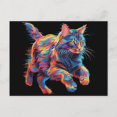 Colorful Maine Coon Briefkaart (Voorkant)