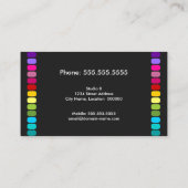 Colorful Makeup Artist met Monogram Visitekaartje (Achterkant)