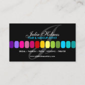 Colorful Makeup Artist met Monogram Visitekaartje (Voorkant)