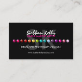 Colorful Makeup Artist Monogram Visitekaartje (Voorkant)