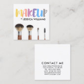 Colorful Makeup Artist Vierkante Visitekaartje (Voorkant / Achterkant)