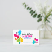 Colorful Makeup Artist Visitekaartje (Staand voorkant)