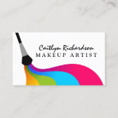Colorful Makeup Artist Visitekaartje (Voorkant)