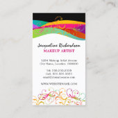 Colorful Makeup Artist Visitekaartje (Achterkant)
