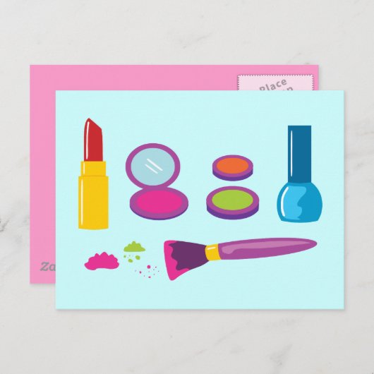 Colorful Makeup Briefkaart (Voorkant / Achterkant)