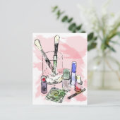 Colorful Makeup Illlustratie Briefkaart (Staand voorkant)