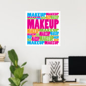 Colorful Makeup Poster (Thuiskantoor)