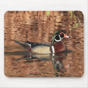 Colorful Male Wood Duck Muismat