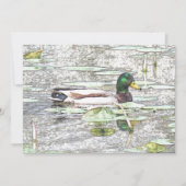 Colorful Mallard-eend Art Retirement uitnodiging (Voorkant)