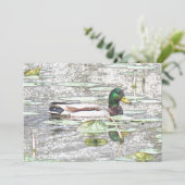 Colorful Mallard-eend Art Retirement uitnodiging (Staand voorkant)