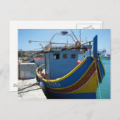 Colorful Maltese Vissen Boat Briefkaart (Voorkant / Achterkant)