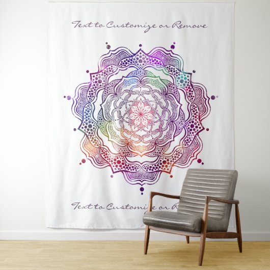 Colorful Mandala Art Beauful Chic Stylish Custom Wandkleed (In situ)