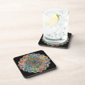 Colorful Mandala Art Beverage Coaster Bier Onderzetter (Rechterzijde)
