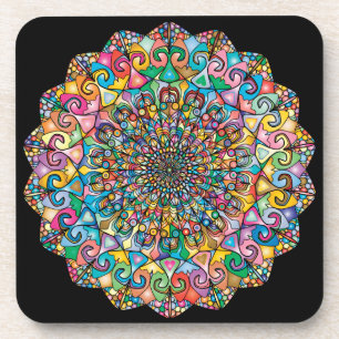 Colorful Mandala Art Beverage Coaster Bier Onderzetter