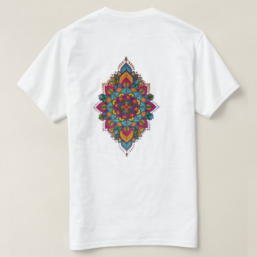Colorful Mandala Back Print T-Shirt (Design achterkant)