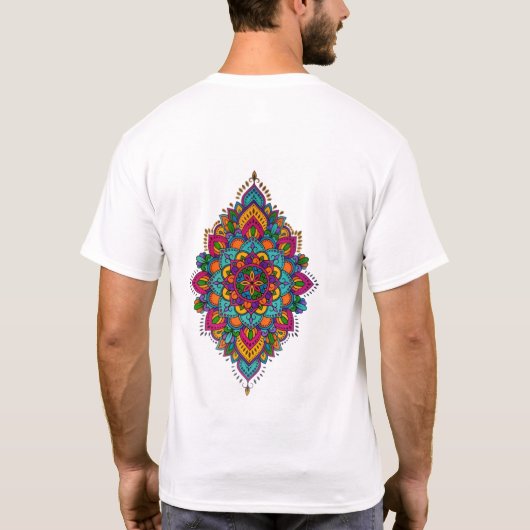 Colorful Mandala Back Print T-Shirt (Achterkant)