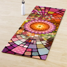 Colorful Mandala Bohemian Mosaic Yoga Mat