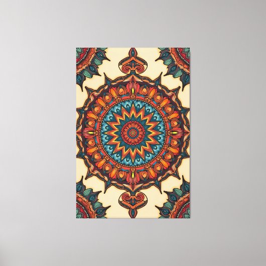 Colorful Mandala Canvas Afdruk (Voorkant)