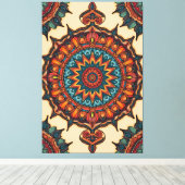 Colorful Mandala Canvas Afdruk (Insitu (Houten vloer))