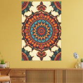 Colorful Mandala Canvas Afdruk (Insitu (Woonkamer))