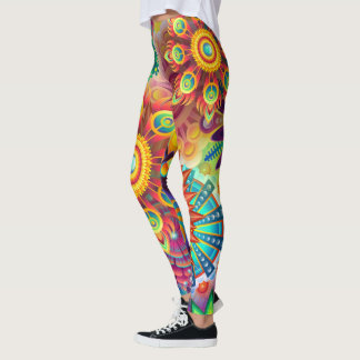 Colorful Mandala Capri All-Over-Print Leggings