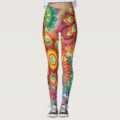 Colorful Mandala Capri All-Over-Print Leggings (Voorkant)