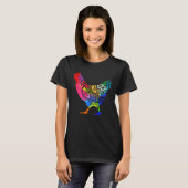Colorful Mandala Chicken Farmer T-shirt (Voorkant volledig)