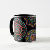 Colorful Mandala Coffee Mok (Voorkant links)