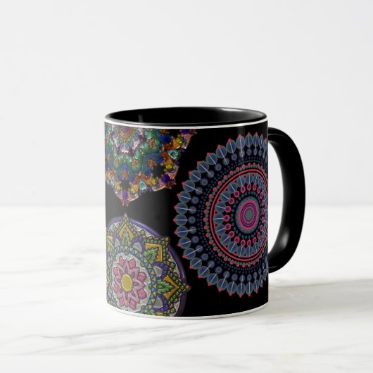 Colorful Mandala Coffee Mok (Voorkant rechts)