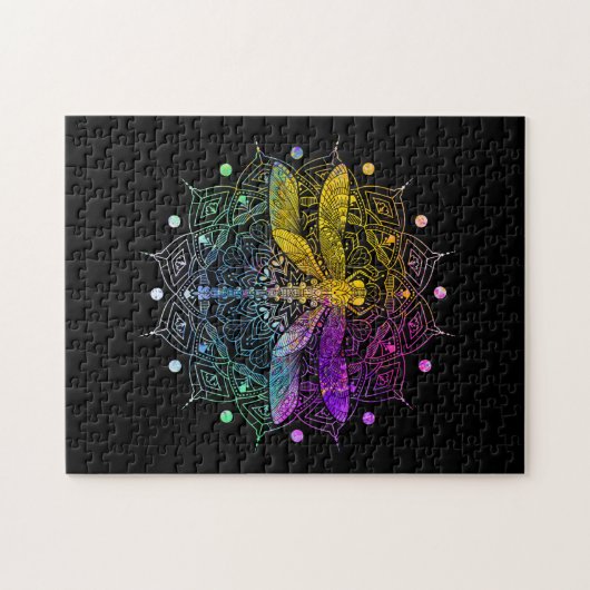 Colorful Mandala Dragonfly Legpuzzel (Horizontaal)