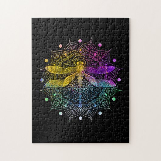 Colorful Mandala Dragonfly Legpuzzel (Verticaal)