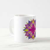 Colorful Mandala Energy Wheel Flower Harmony Koffiemok (Voorkant links)