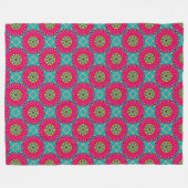 Colorful Mandala Fleece Deken (Voorkant (Horizontaal))