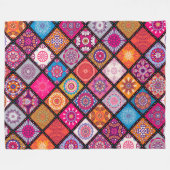 Colorful Mandala Fleece Deken (Voorkant (Horizontaal))
