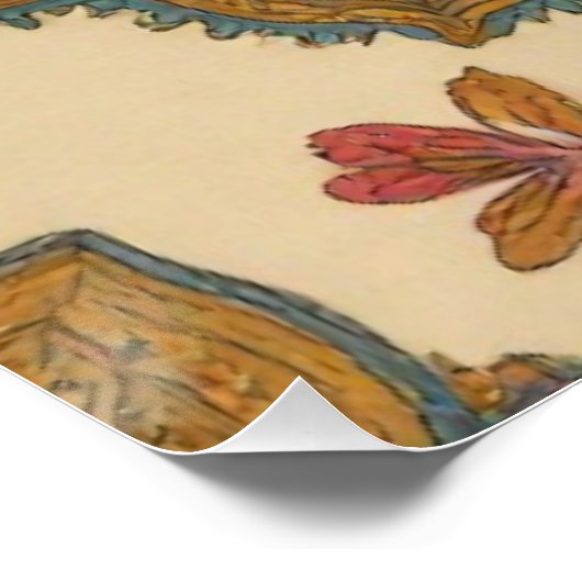 Colorful Mandala Floral Boho Poster (Hoek)