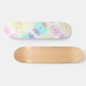 Colorful Mandala Floral White Persoonlijk Skateboard (Horizontaal)