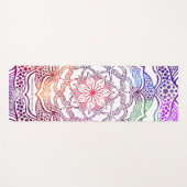 Colorful Mandala Flower Boho Stylish Cheerful Cool Yogamat (Voorkant (horizontaal))