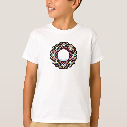 Colorful Mandala Flower Design T-shirt (Voorkant)