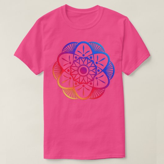 Colorful Mandala Flower T-shirt (Design voorkant)