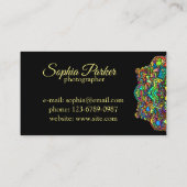 Colorful Mandala Flower Visitekaartje (Achterkant)