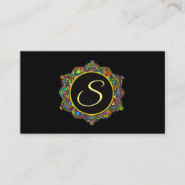 Colorful Mandala Flower Visitekaartje